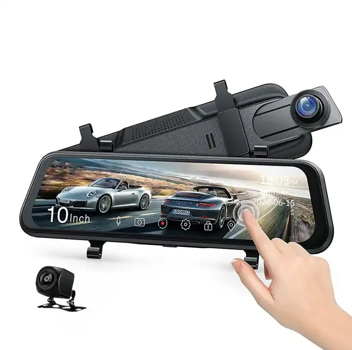 Car Dash Cam - Dash Cam con Specchio da 10''