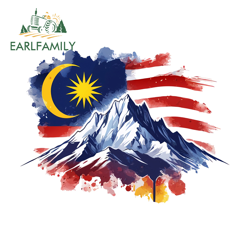 Car Accessories Malaysia - EARLFAMILY Adesivi per finestrini con bandiera