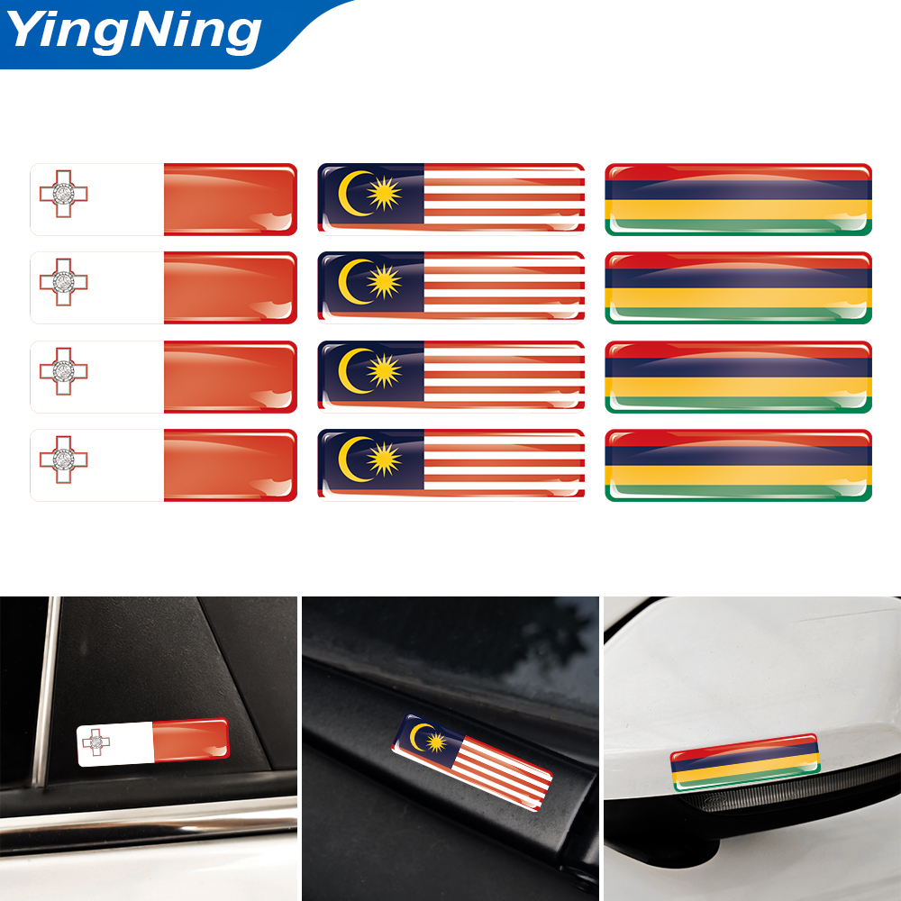 Car Accessories Malaysia - 4 Pezzi Adesivi 3D in Resina