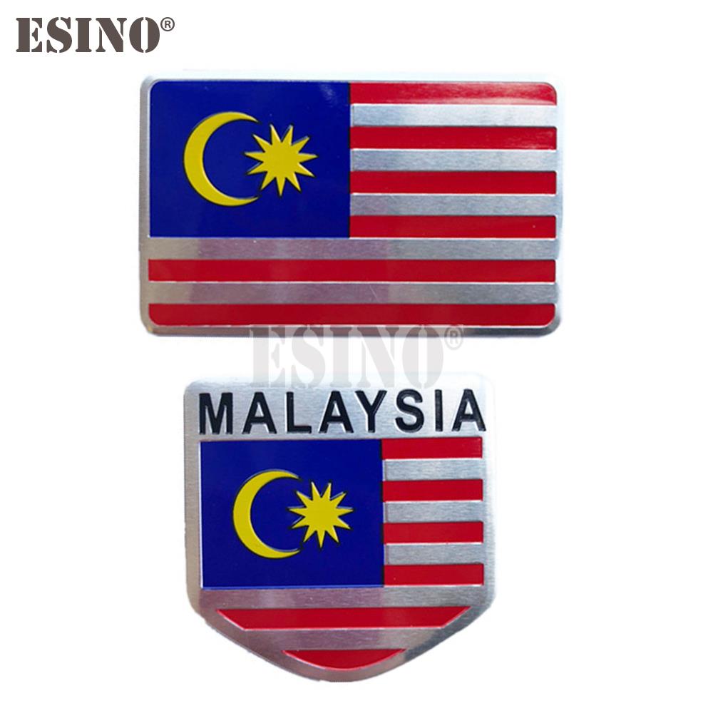 Car Accessories Malaysia - Emblema 3D in Alluminio della Bandiera