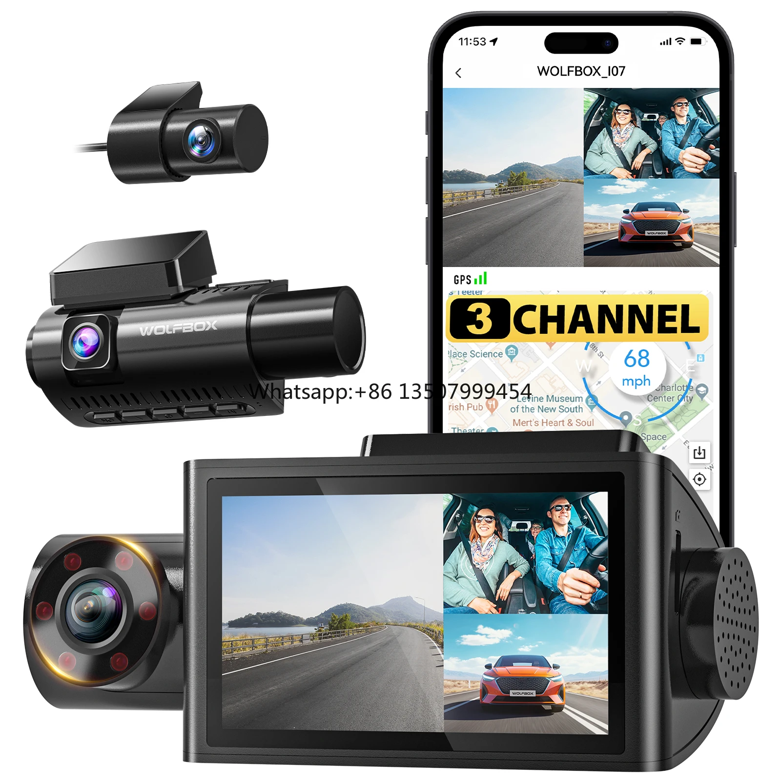 Car Dash Cam - I07 Telecamere per Auto 4K a