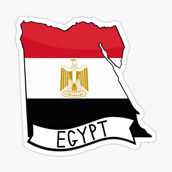 Car Accessories Egypt - Decalcomania dell'Egitto Mappa dell'Egitto con bandiera