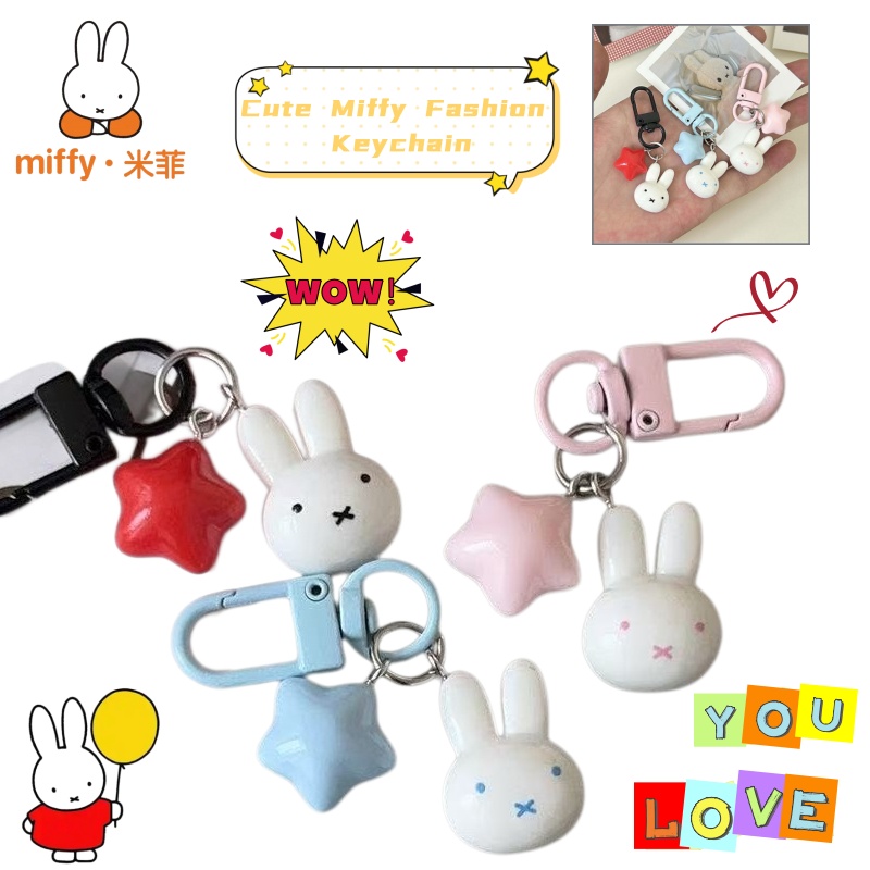 Car Accessories Parts - Portachiavi Kawaii Miffy, Simpatico Coniglio con