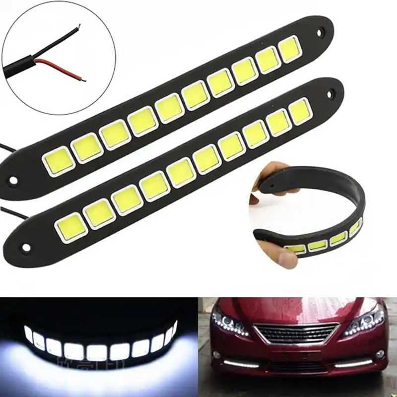 1/2 pezzi DRL COB auto LED luc - Car Accessories For Road Trip recensione e prezzo