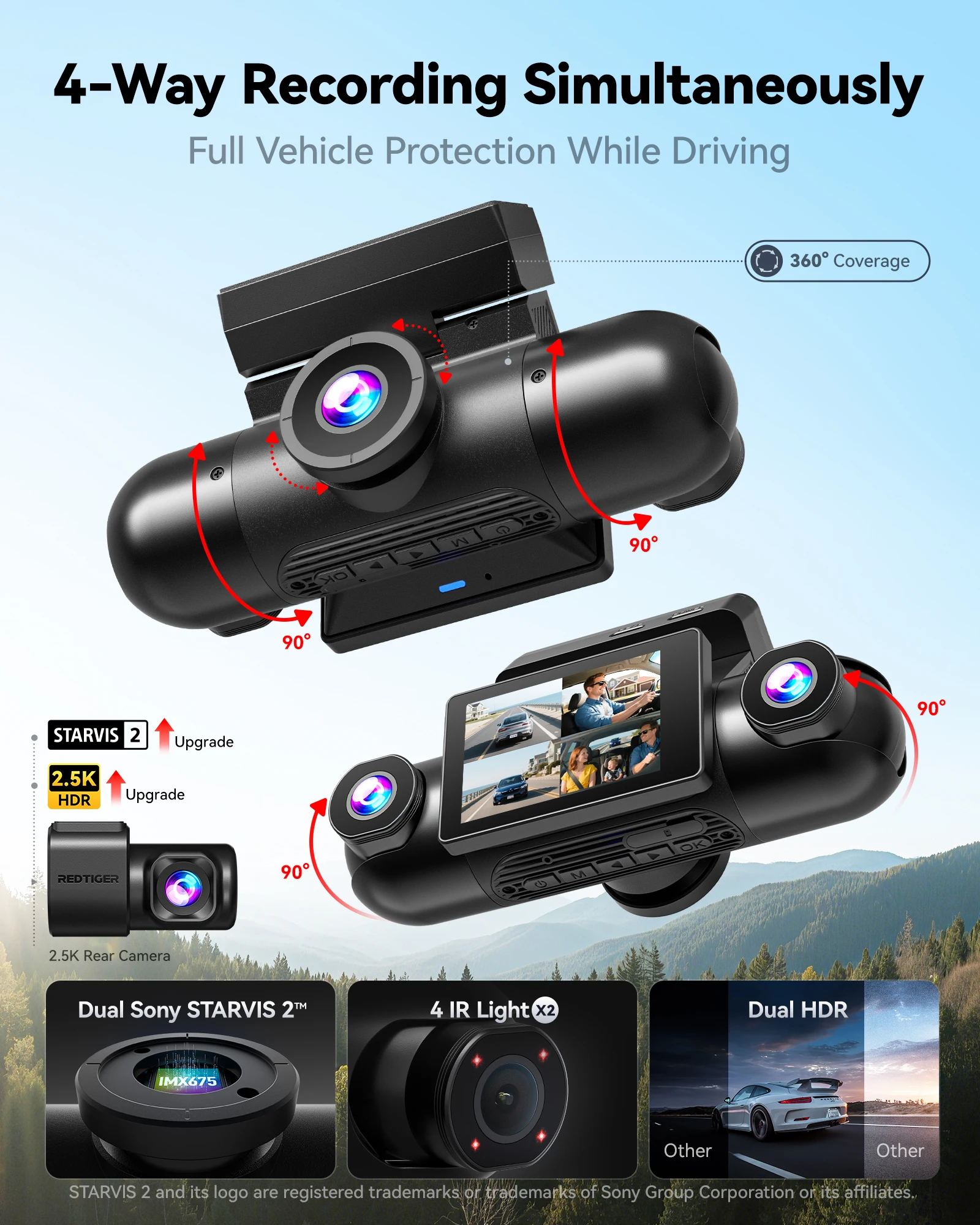 Distributore VP40 2.5K*2+1080P - Car Dash Cam recensione e prezzo